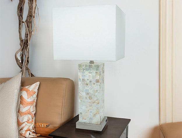 Pearl Square Table Lamp