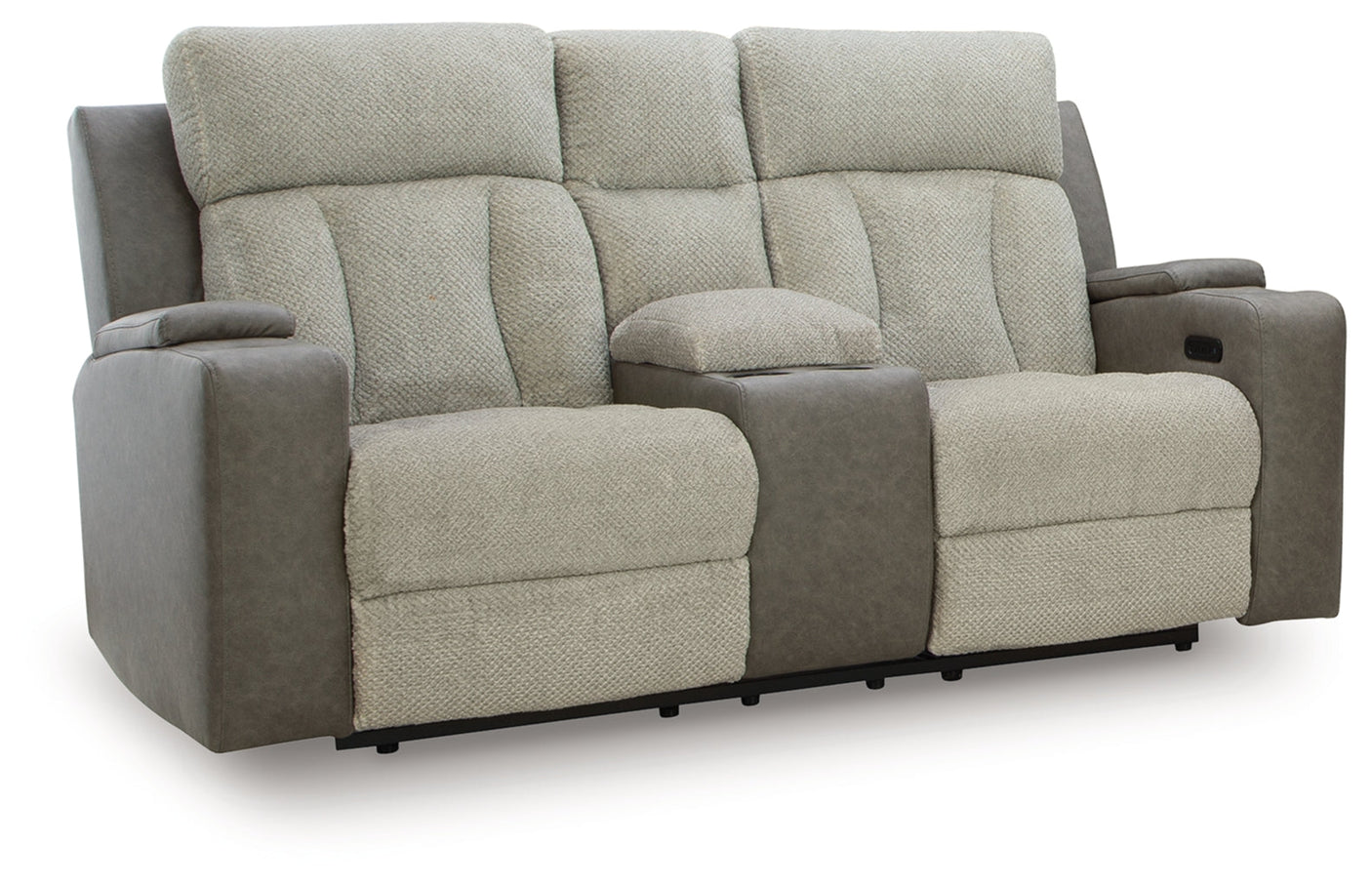 Stately Check Power Reclining Loveseat/Console/Adjustable Headrest