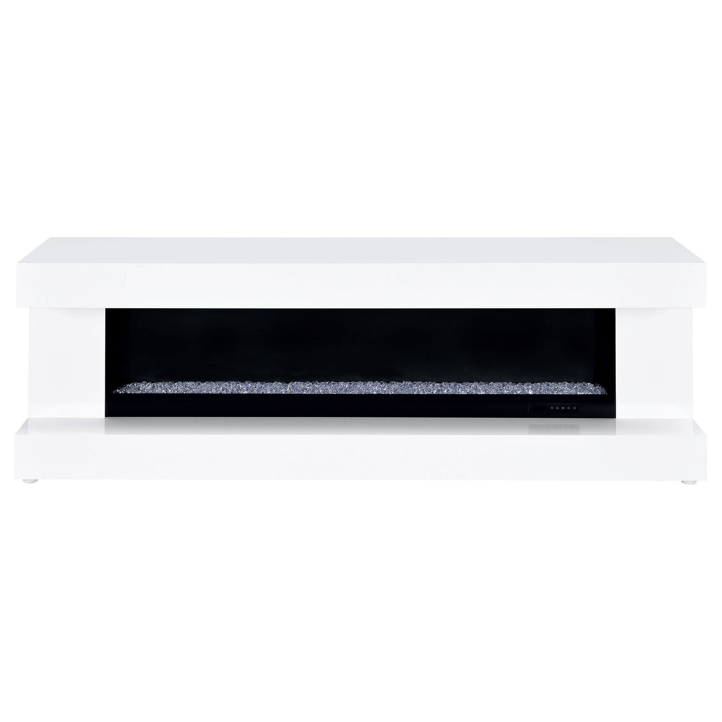 Mallory TV Stand Fireplace Console Bluetooth Speaker Black High Gloss