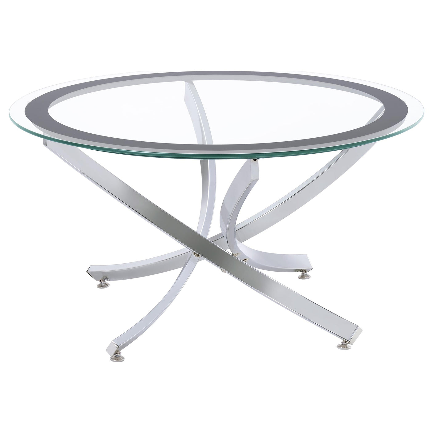 Brooke Round Coffee and End Table Set Brass