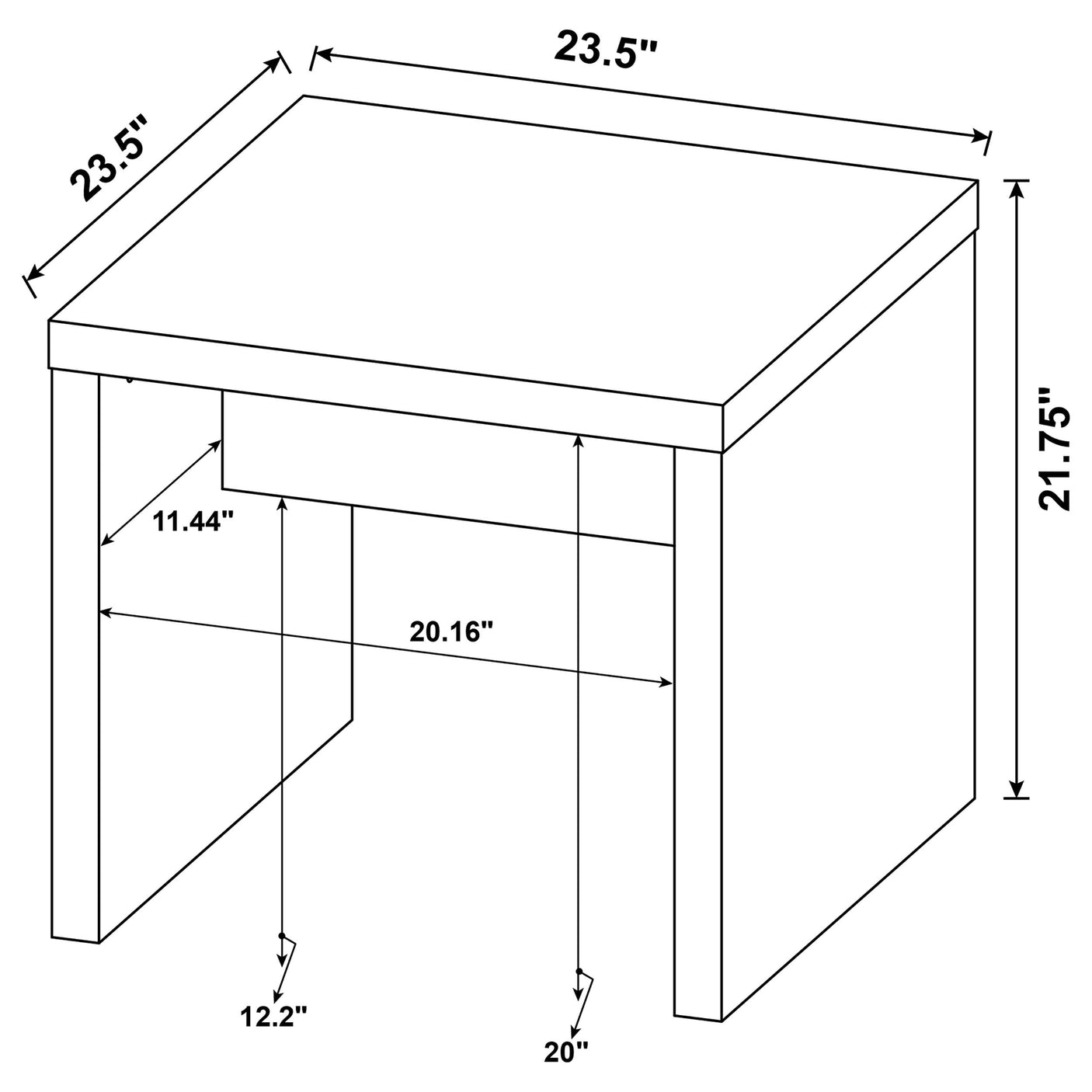 Lynette Rectangular Coffee and End Table Set Mango