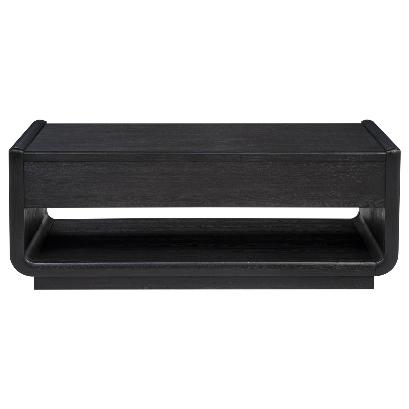 Leandro 2-drawer Wood Cocktail Coffee Table Burnished Black