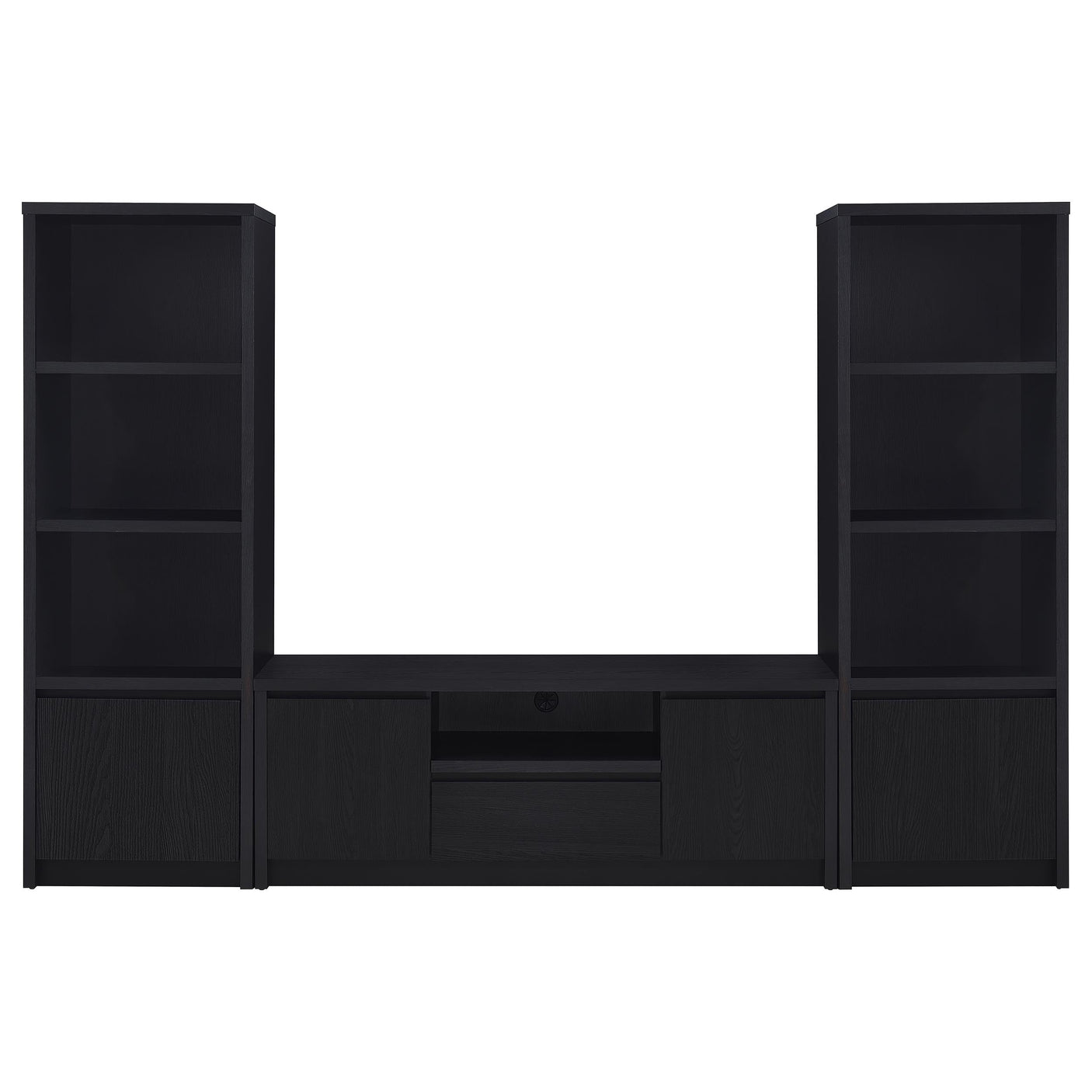 Winfield 3-piece Entertainment Center 60-inch TV Stand Black