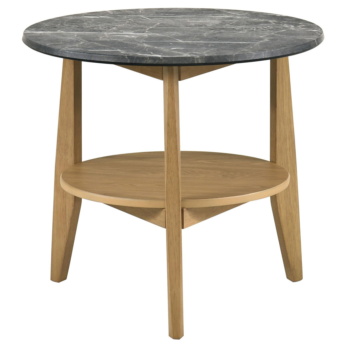 Bradley Round SmartTop Cocktail Coffee Table Grey and Natural