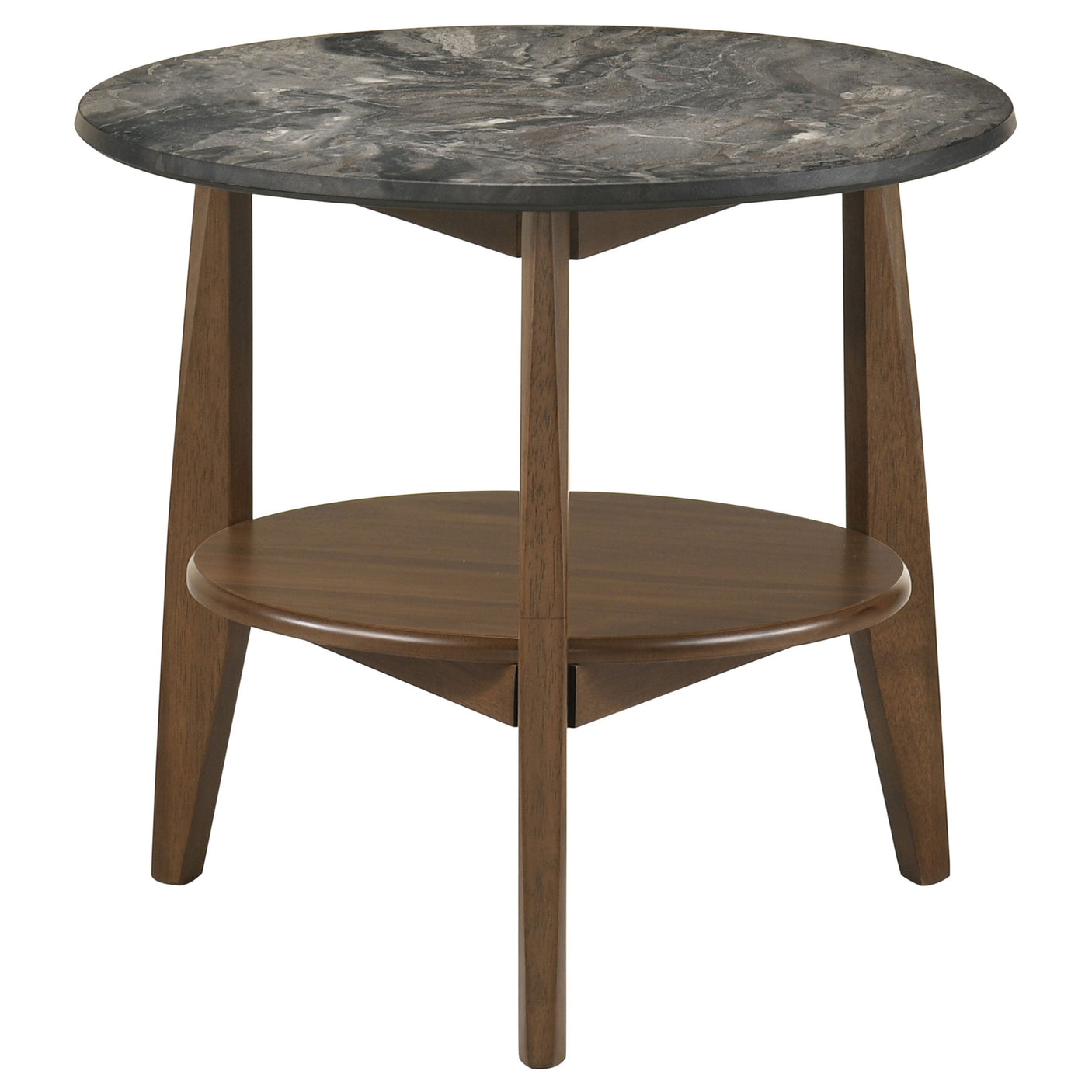 Bradley Round SmartTop End Side Table Grey and Natural