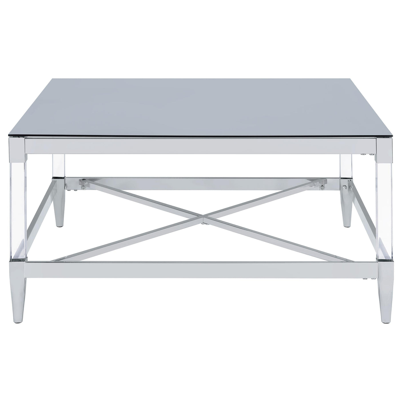 Lindley Square Coffee and End Table Set Chrome