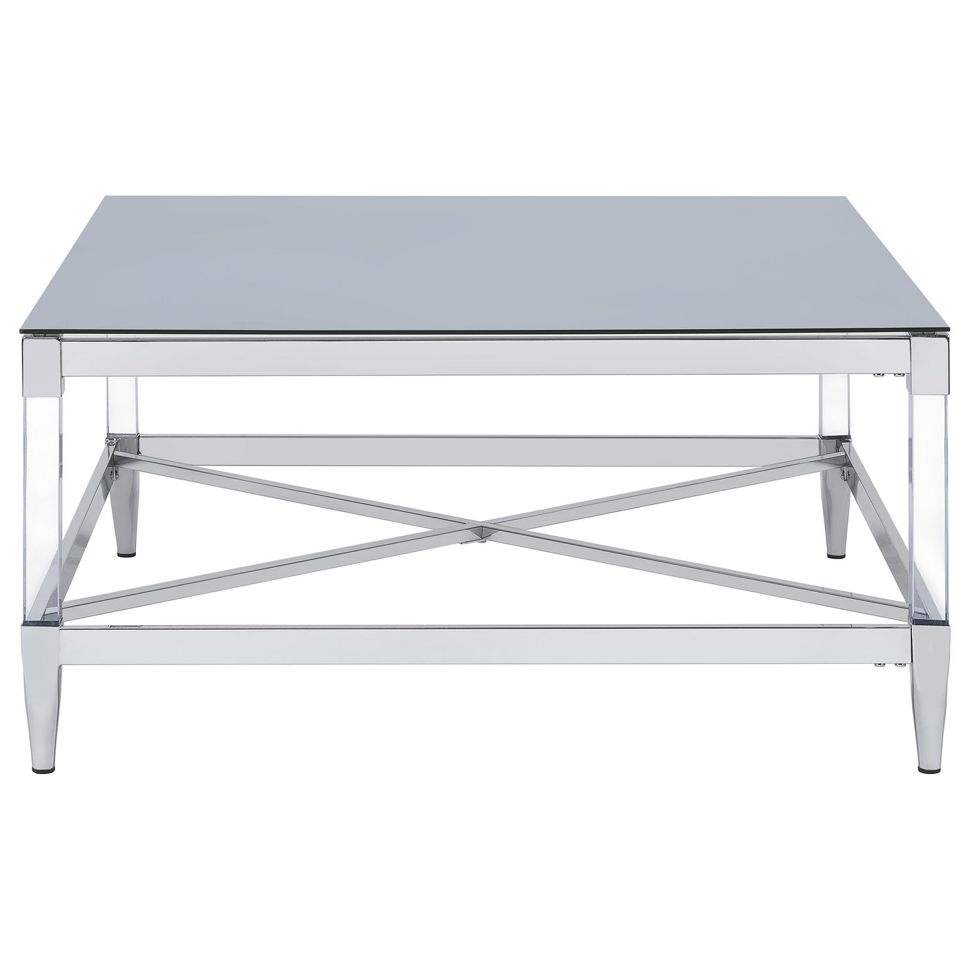 Lindley Square Coffee and End Table Set Chrome