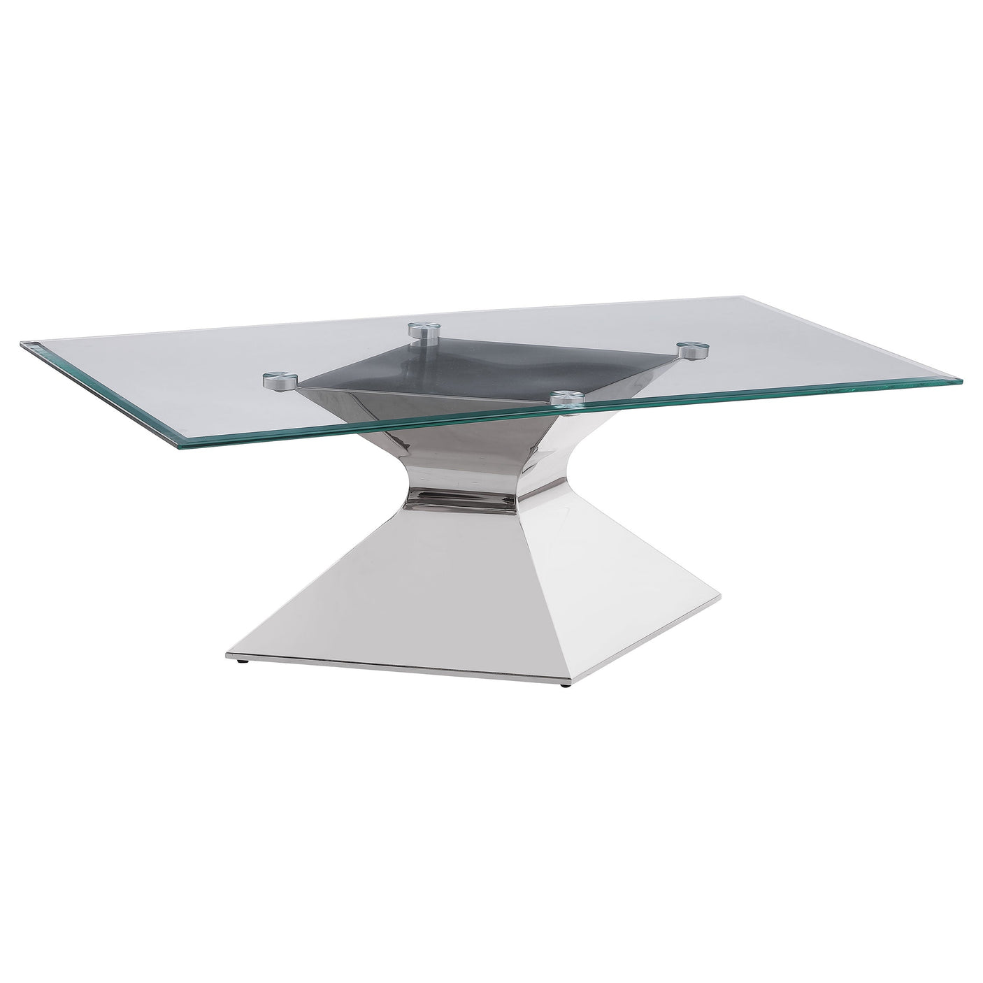 Jenny Rectangular Coffee and End Table Set Chrome