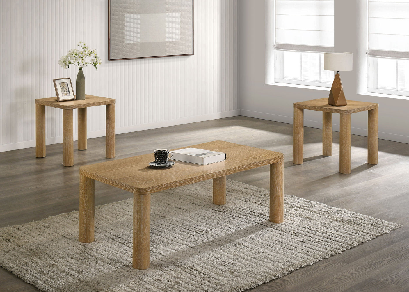 Castlewood Cocktail Coffee Table Set