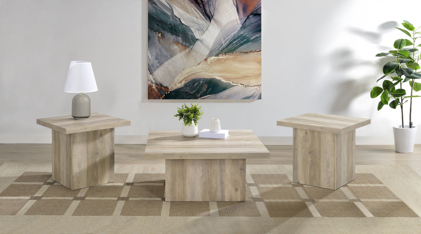 Devar Square Coffee End Table Set