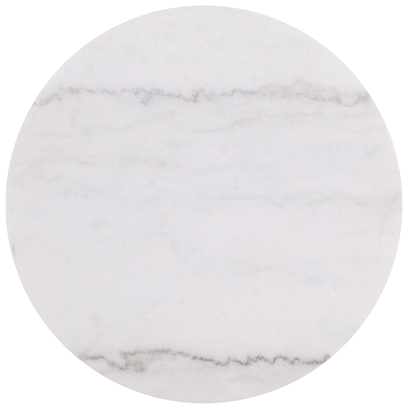 Jason Round White Marble Top Side End Table Greige