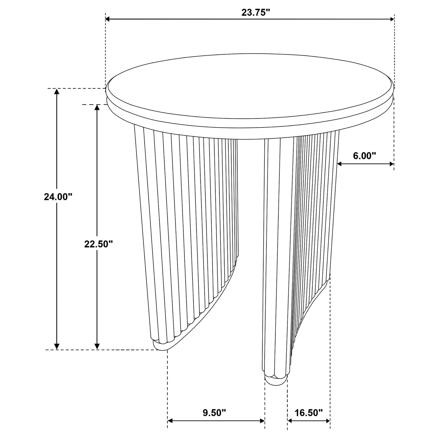 Adina Square Wood Side End Table