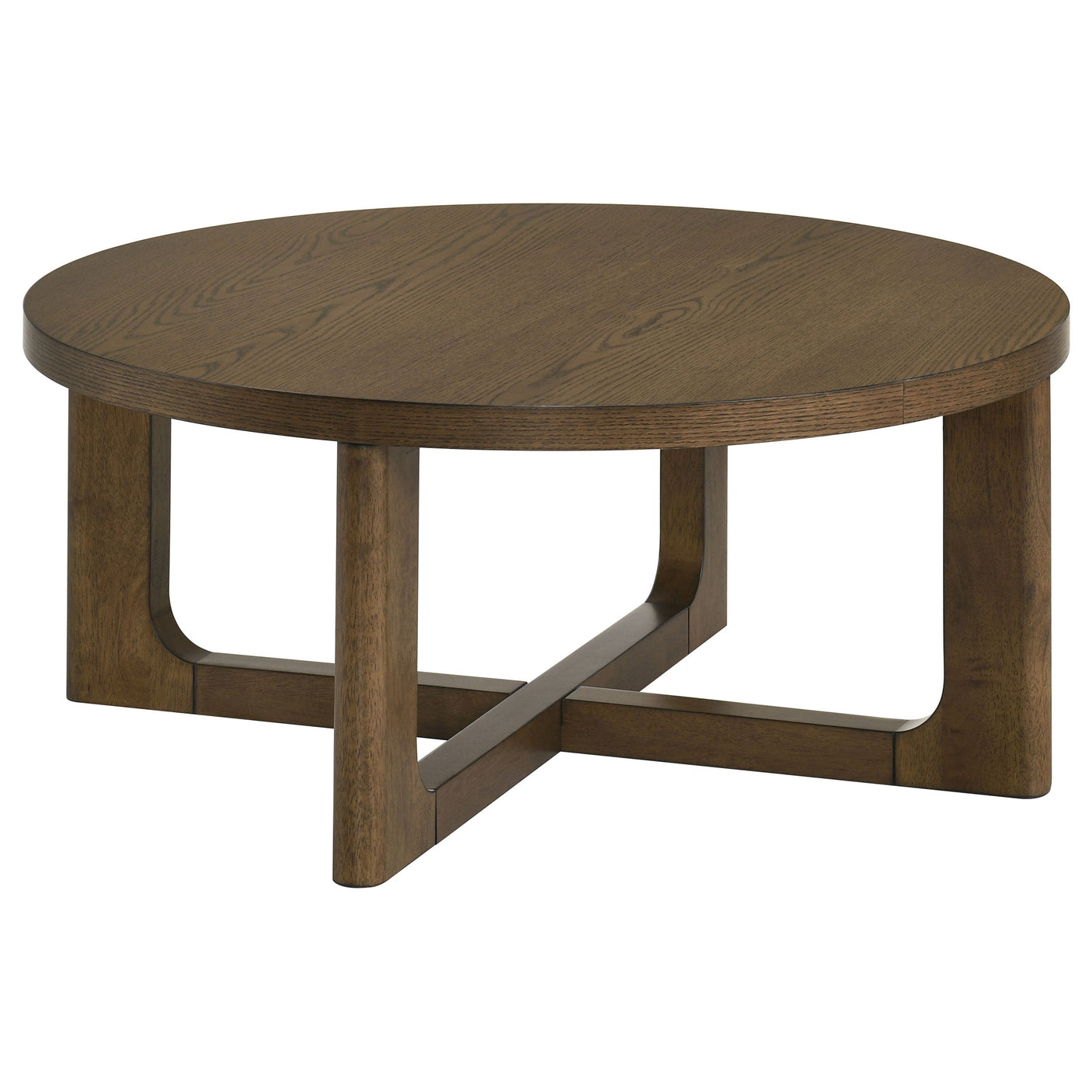 Kessler Round Sculptural Wood Coffee Table
