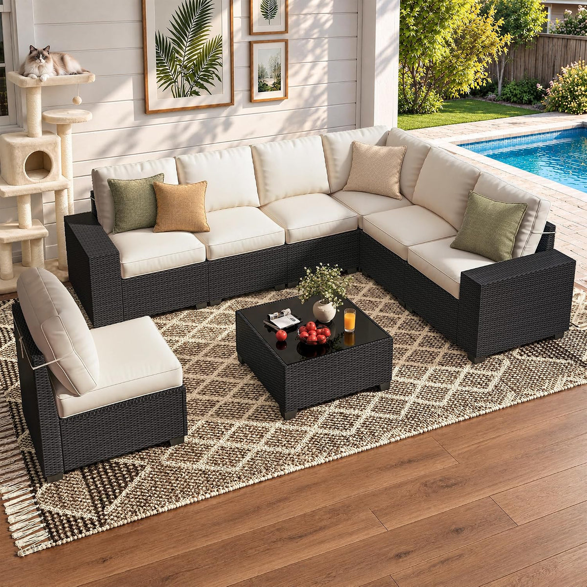 Dwight 8pc Patio Sectional