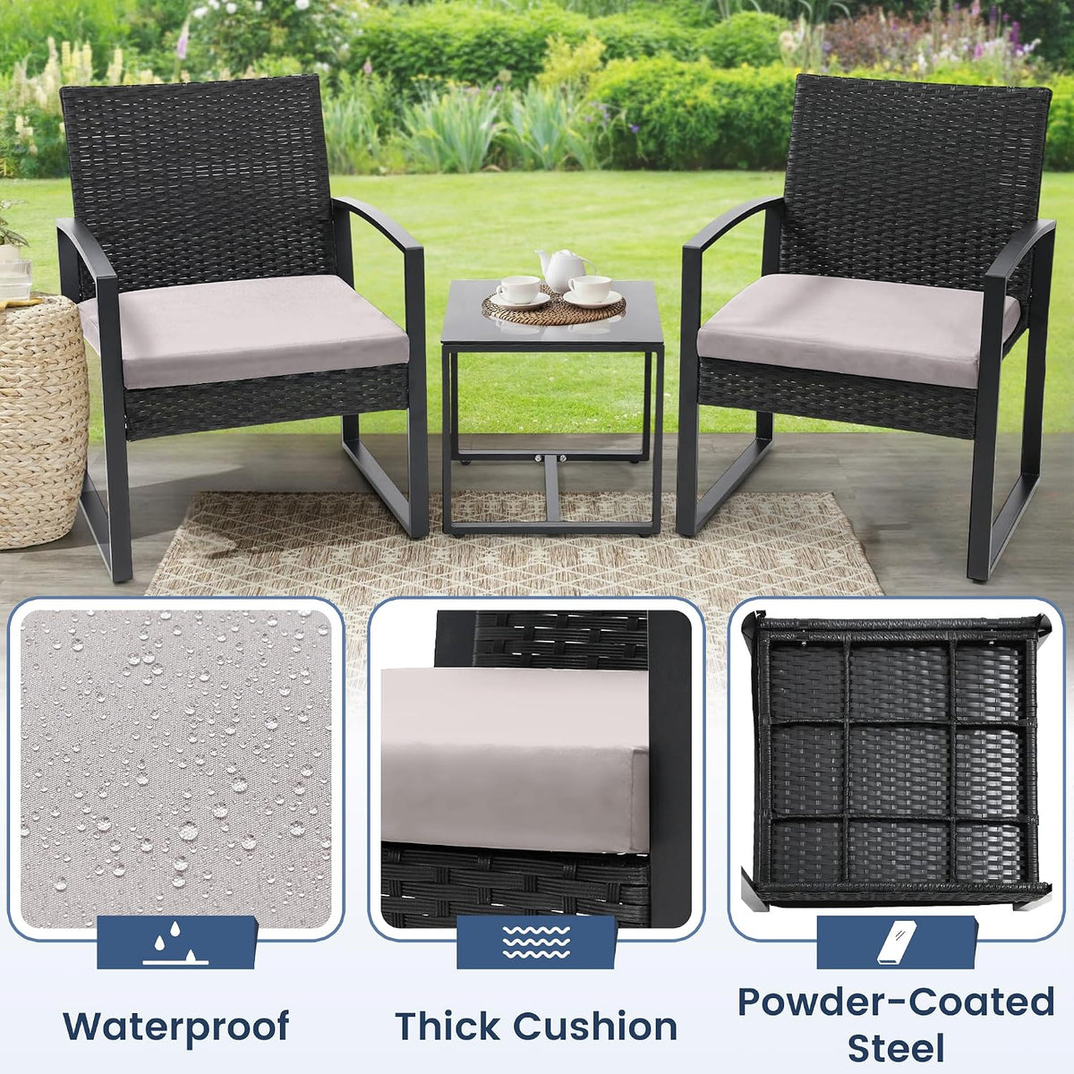 Cindy 3pc Bistro Set