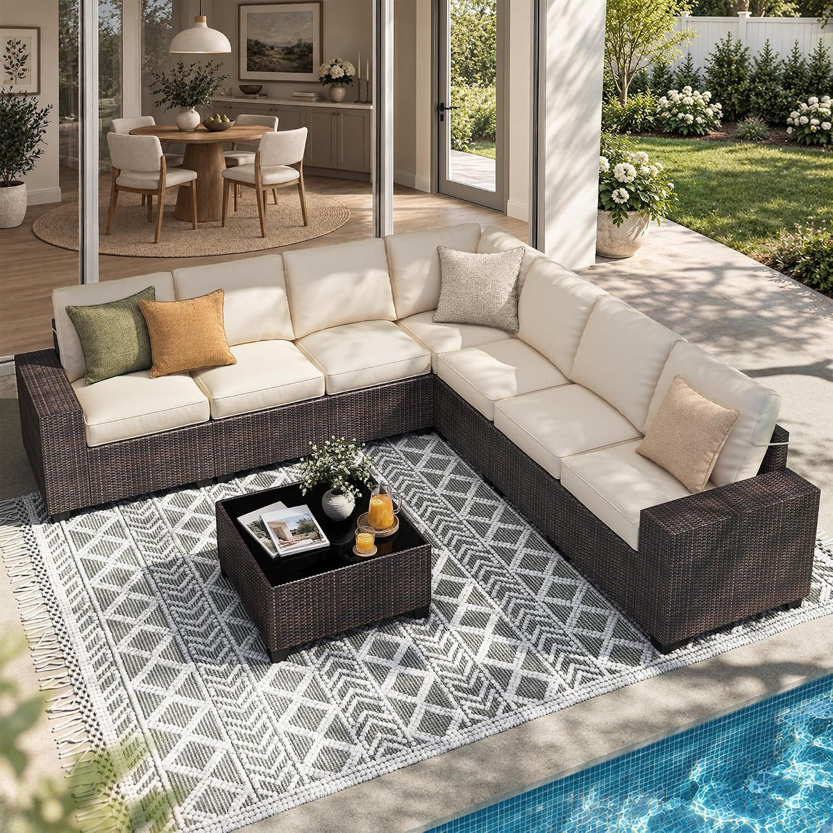 Dwight 8pc Patio Sectional