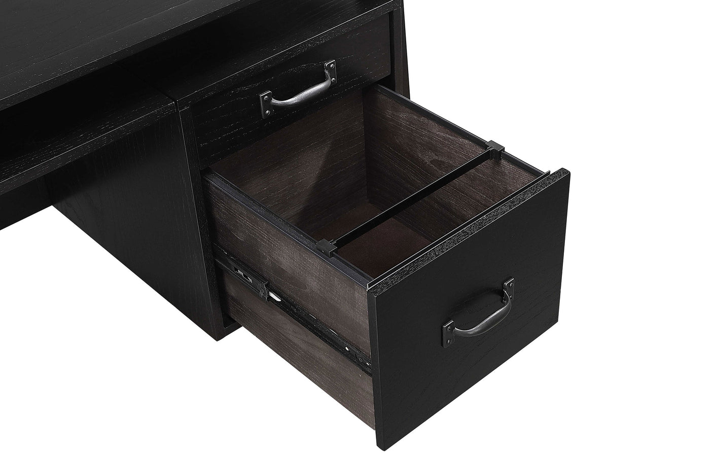 Goodson 64-inch 4-Drawer Double Pedestal Computer Desk Black