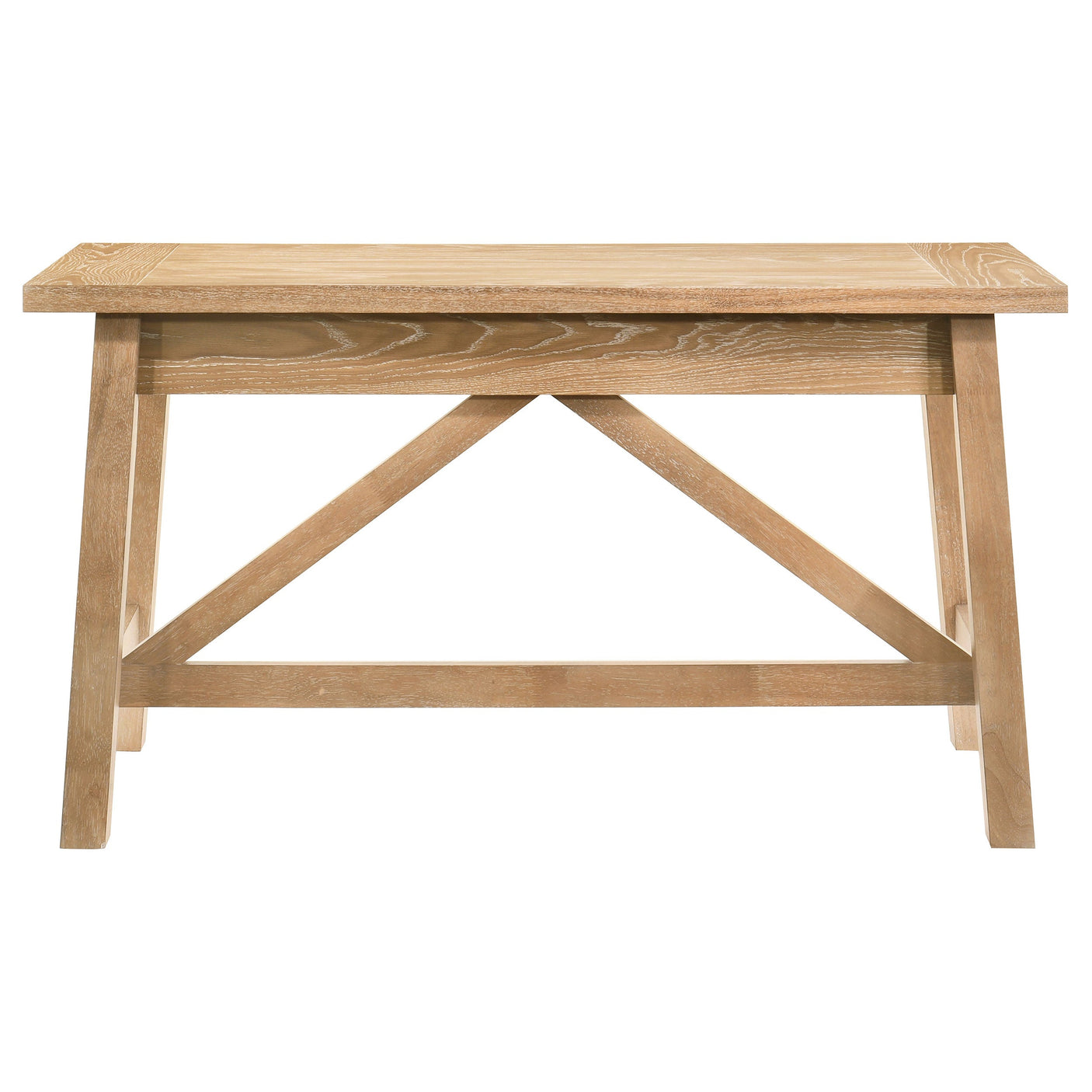 Fabian 54-inch 2-drawer Computer Writing Desk Distressed Light Brown