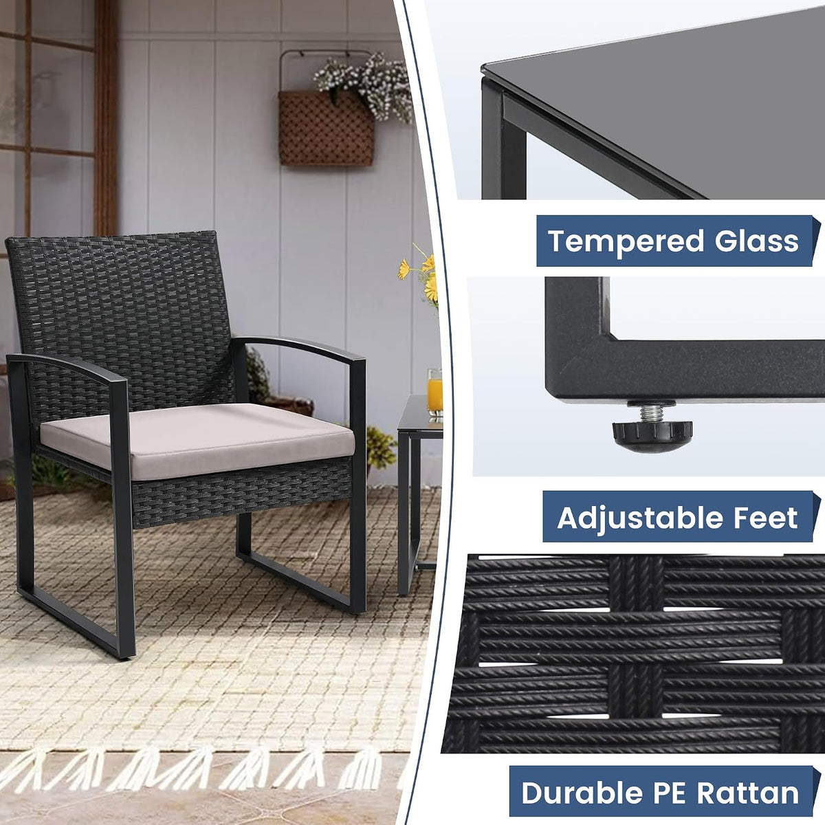 Cindy 3pc Bistro Set