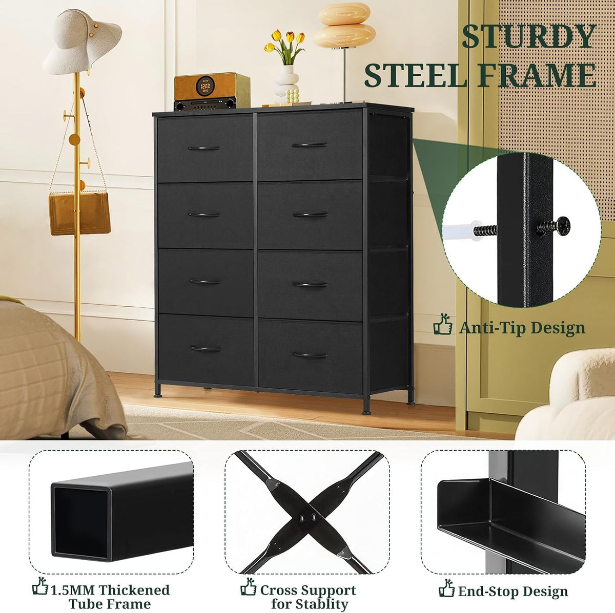 Arden 8 Drawer Dresser