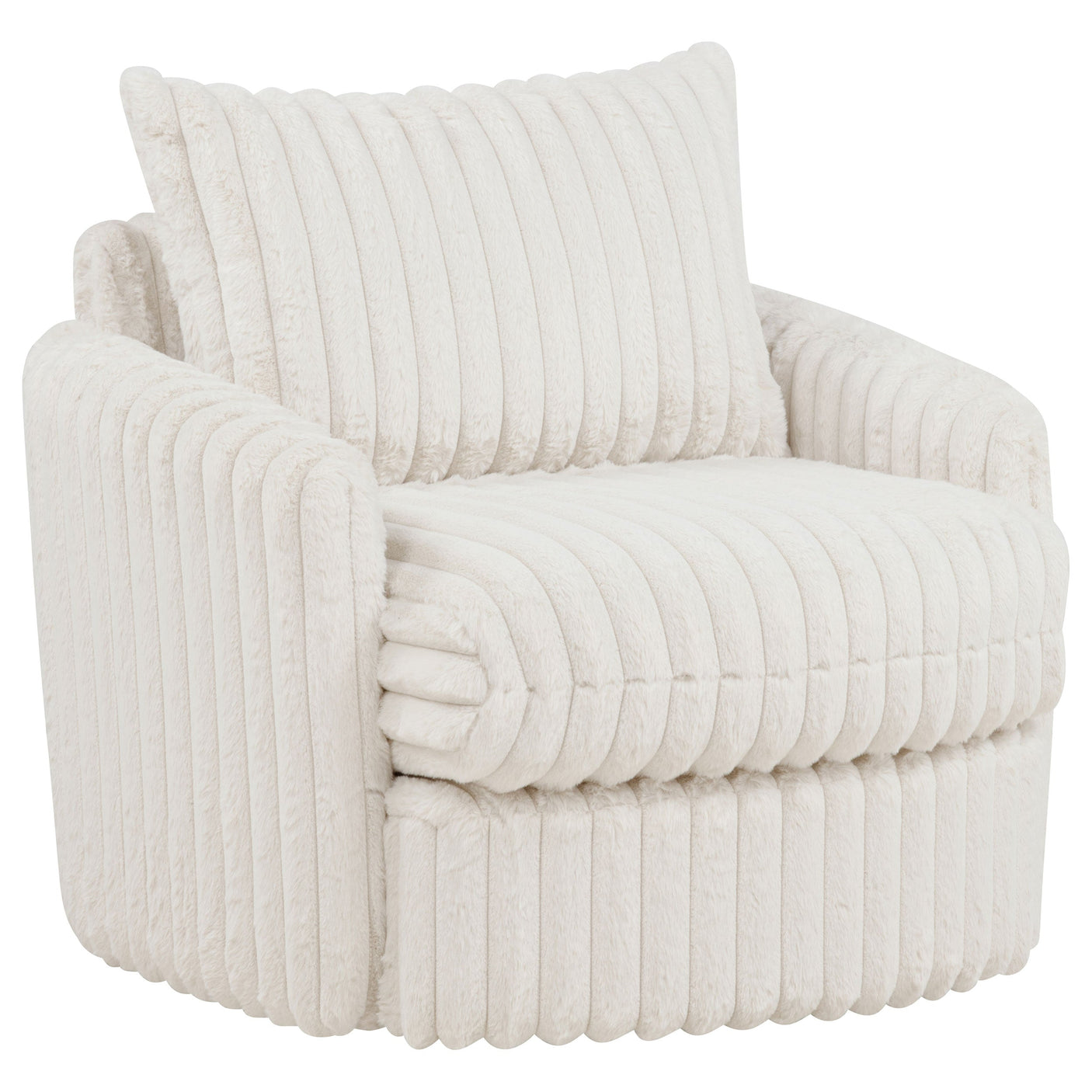 Sarco Corduroy Upholstered Swivel Accent Arm Chair