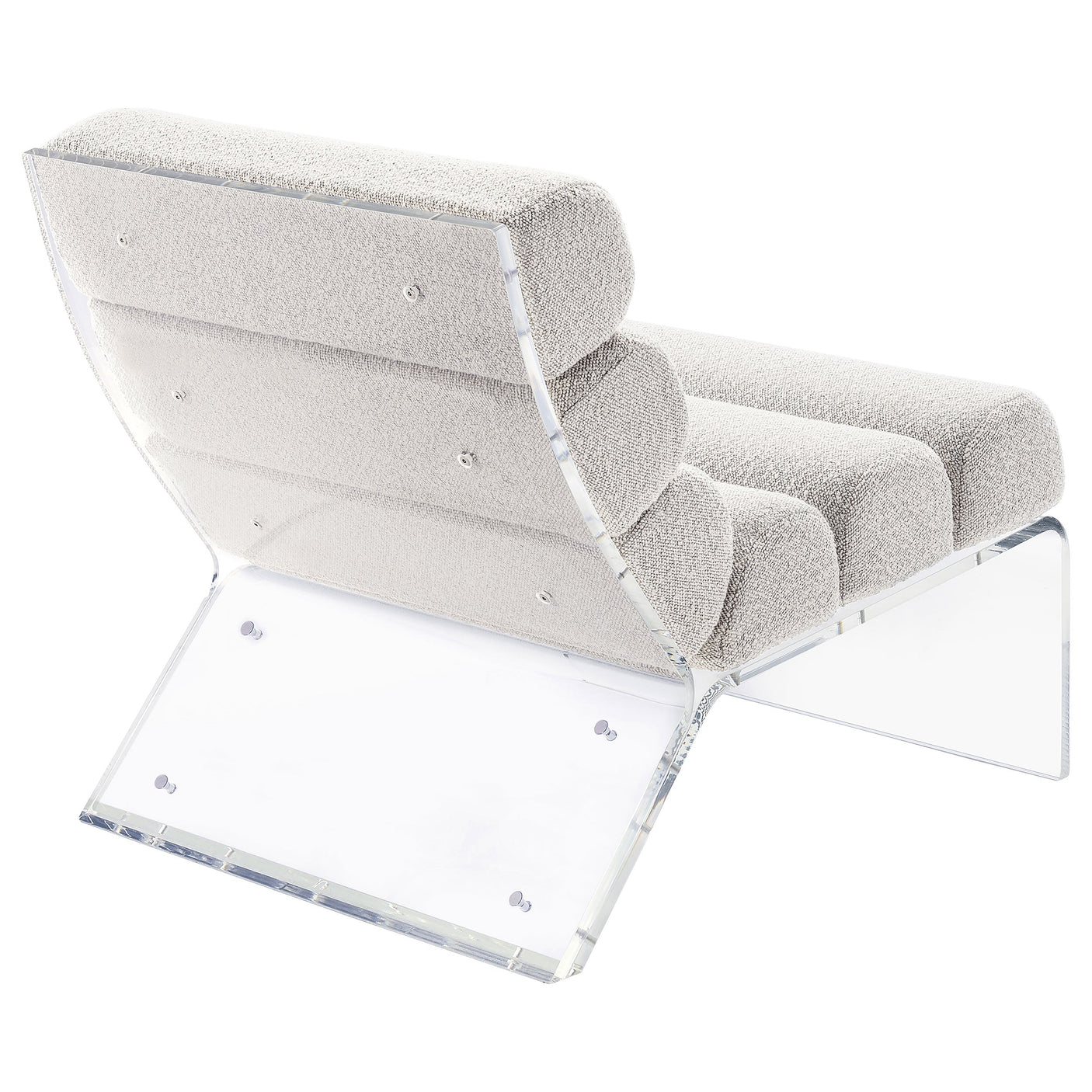 Serreta Boucle Upholstered Armless Acrylic Chair