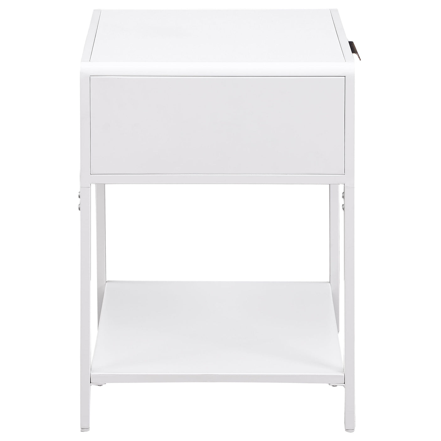 Amherst 1-drawer Radio Weave Cane Metal Bedside Table