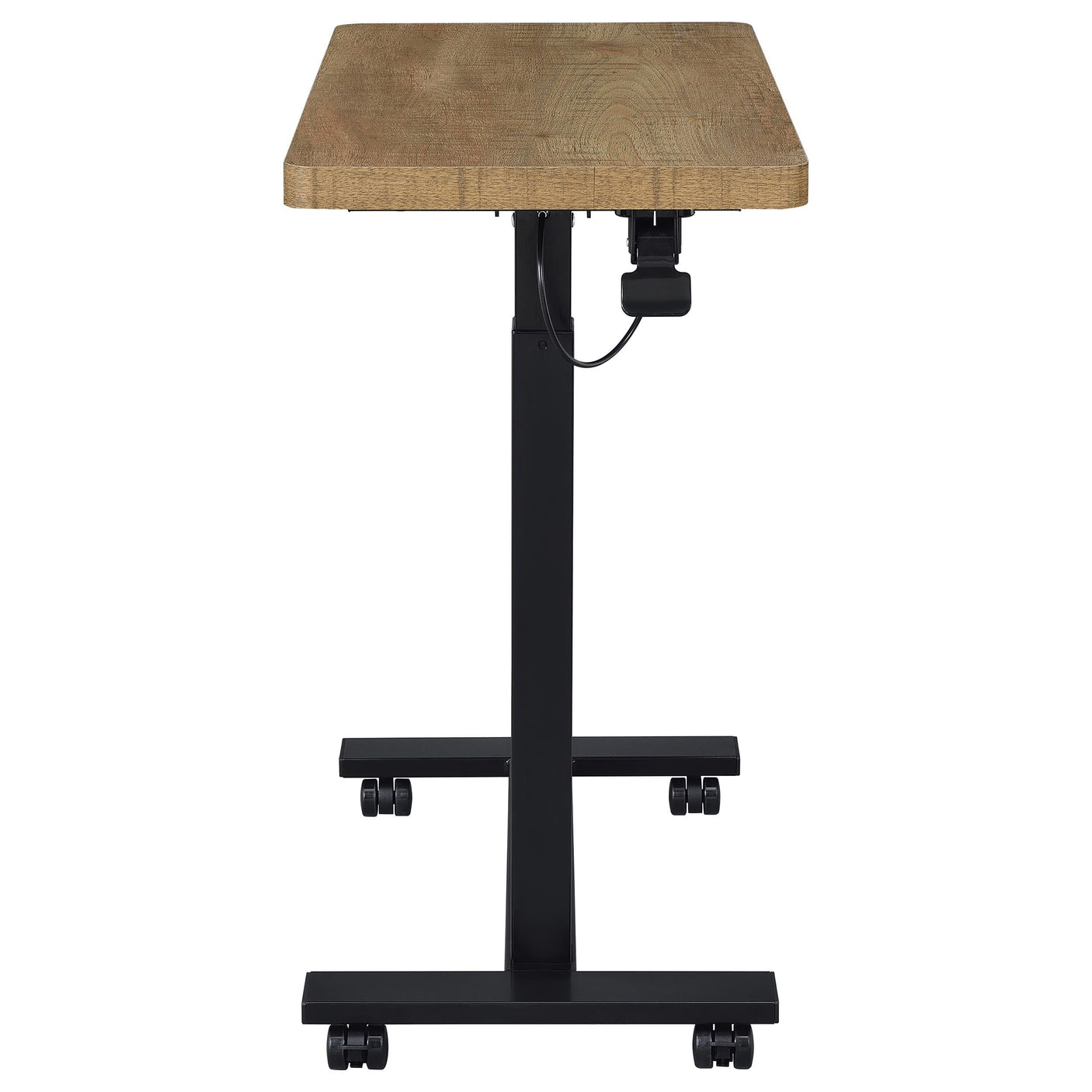 Westpark Pneumatic Adjustable C-Shape Side Table with Casters Black
