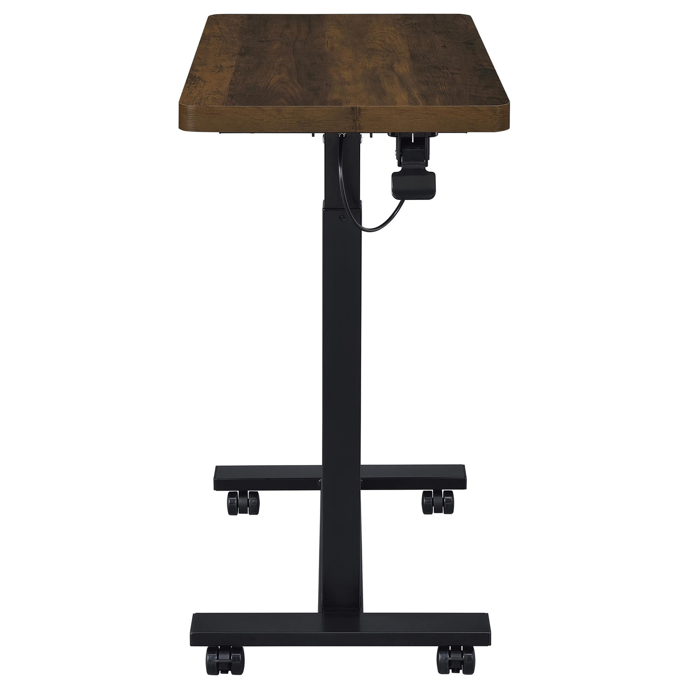 Westpark Pneumatic Adjustable C-Shape Side Table with Casters Black