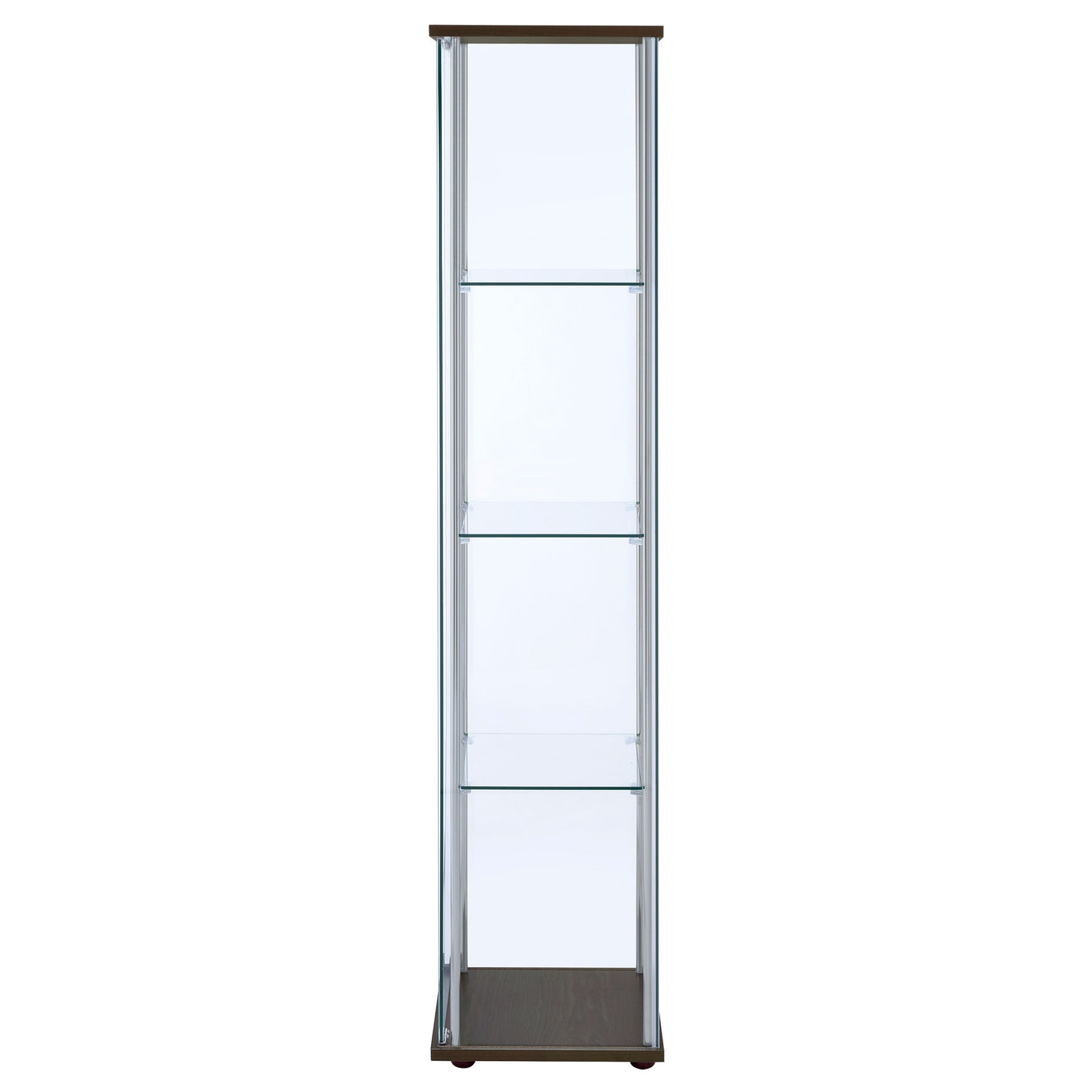 Bellatrix 4-shelf Clear Glass Curio Cabinet