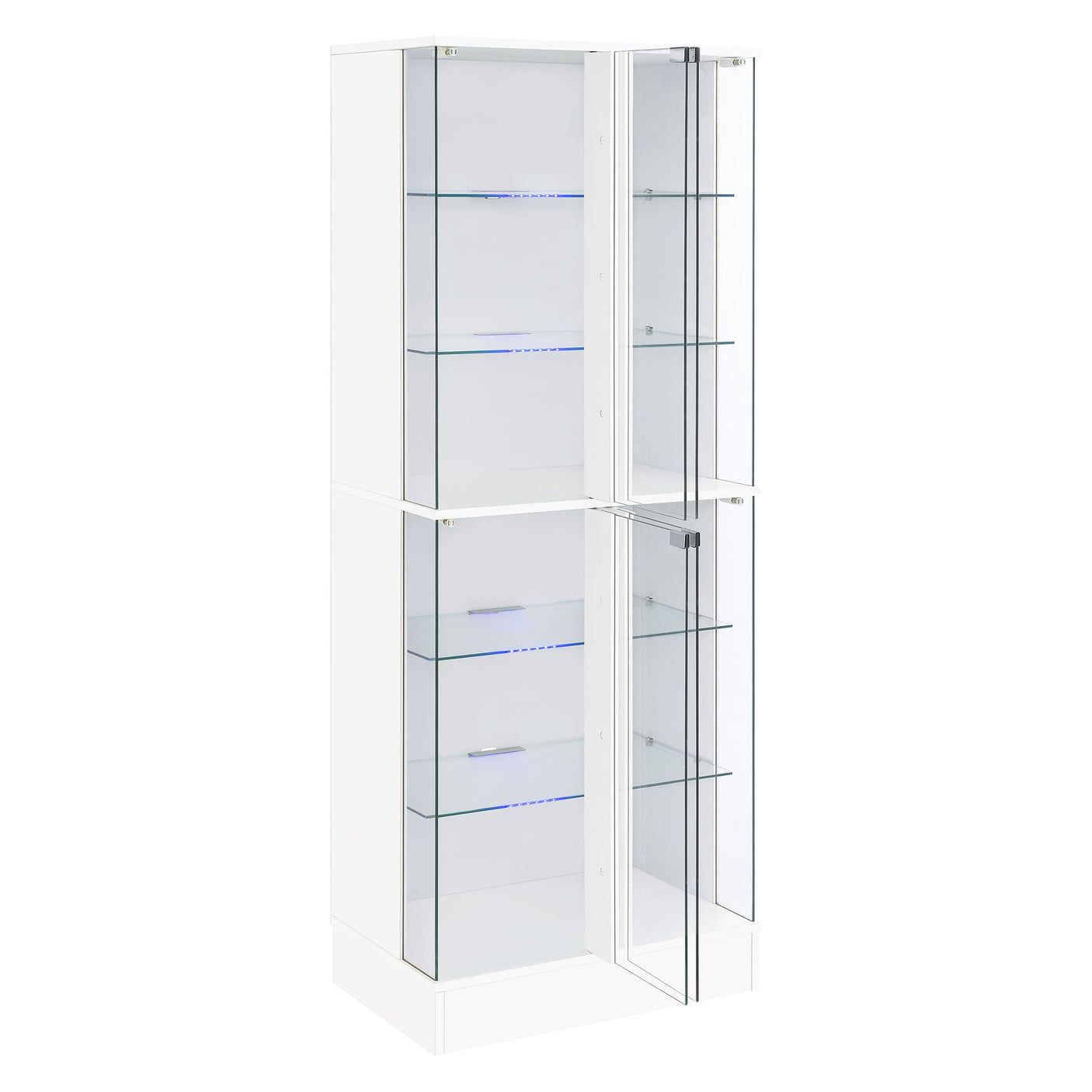 Cabra 4-door LED Curio Display Cabinet High Gloss