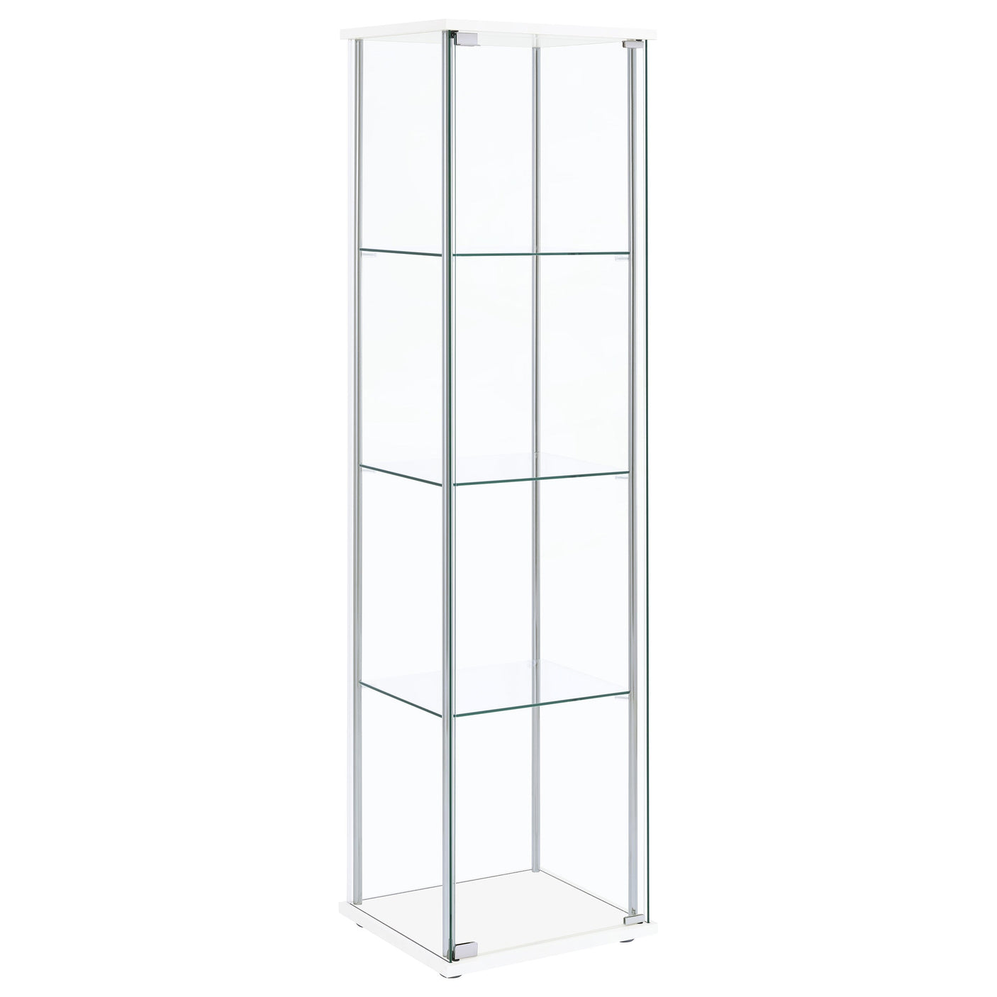 Bellatrix 4-shelf Clear Glass Curio Cabinet