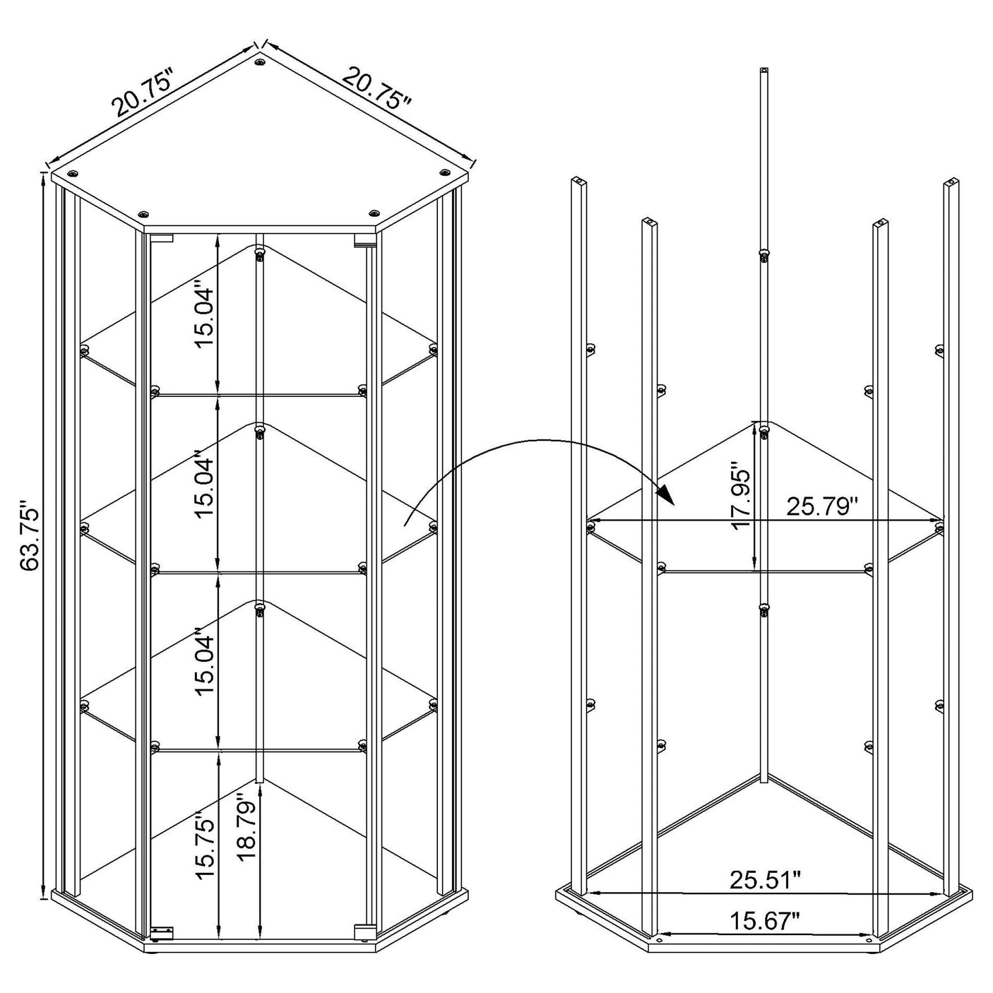 Zenobia Curio Cabinets