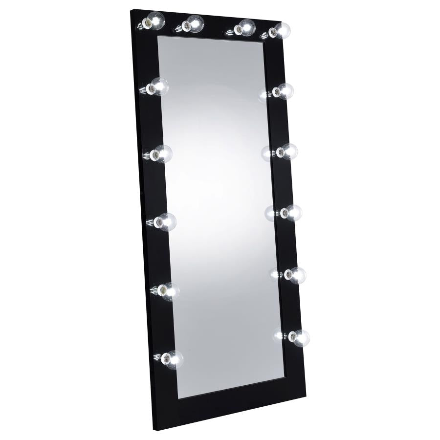 Zayan LED Floor Mirror - Black