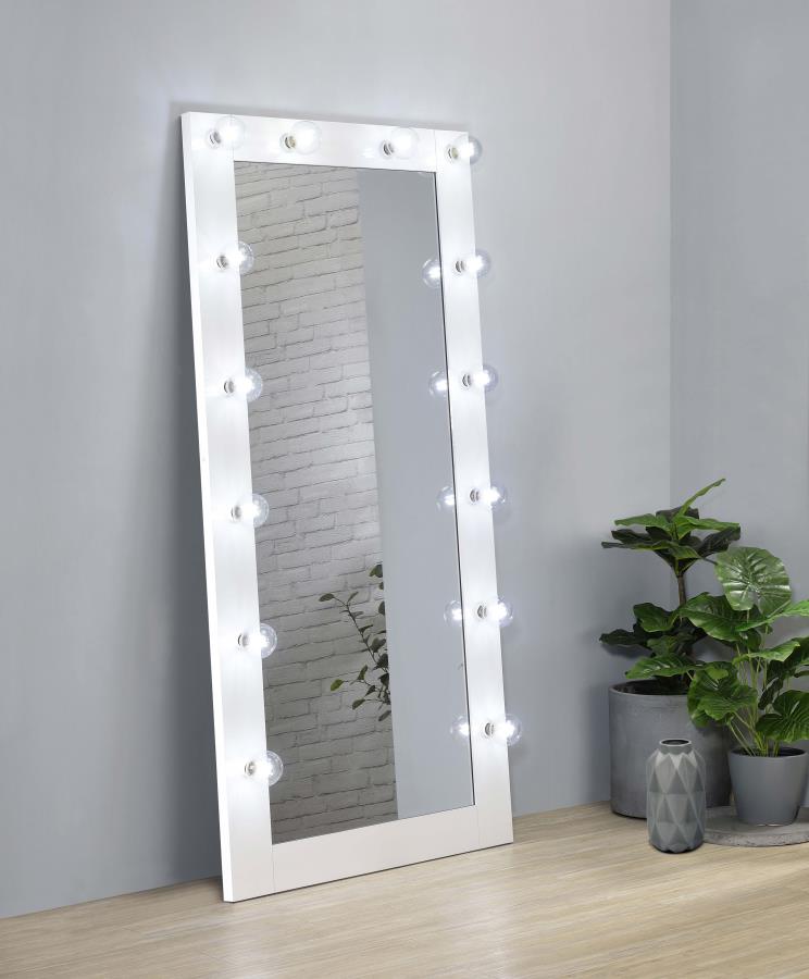 Zayan LED Floor Miror - White