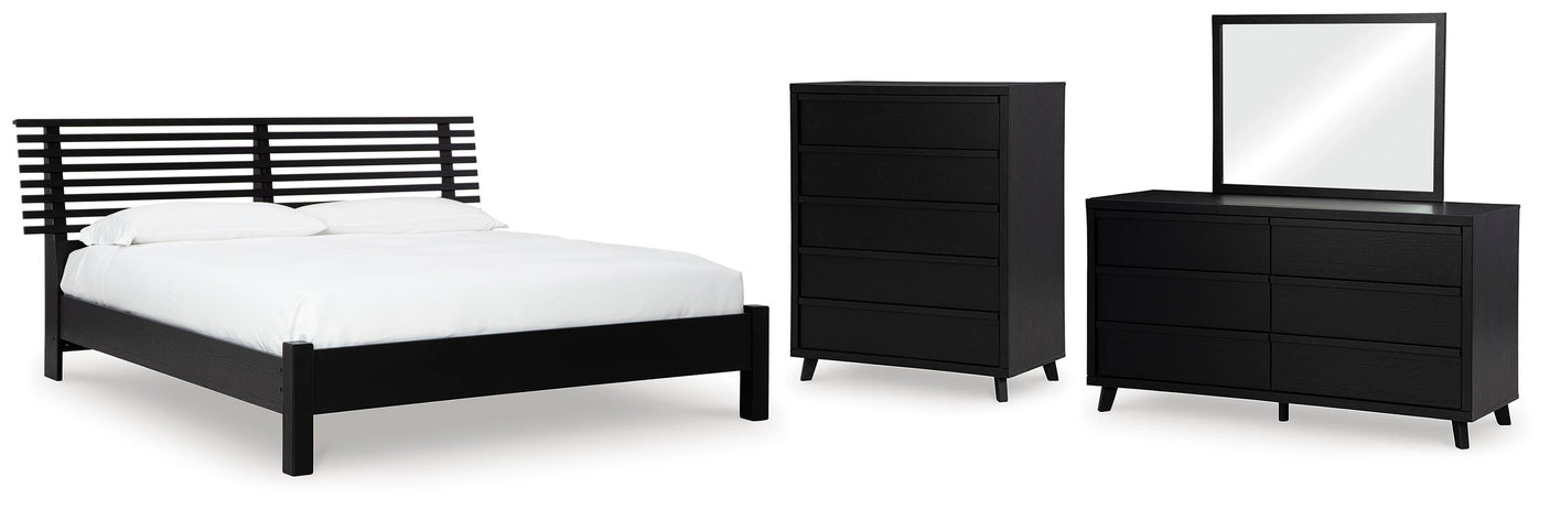 Danziar Slat Panel Bed Bedroom Set