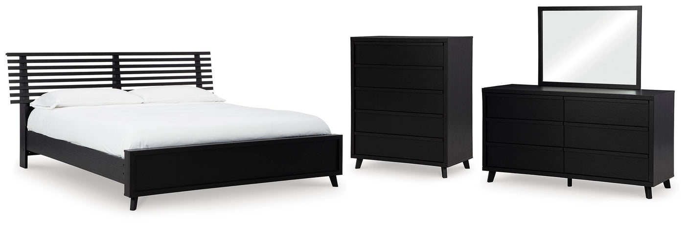 Danziar Slat Panel Bed Bedroom Set