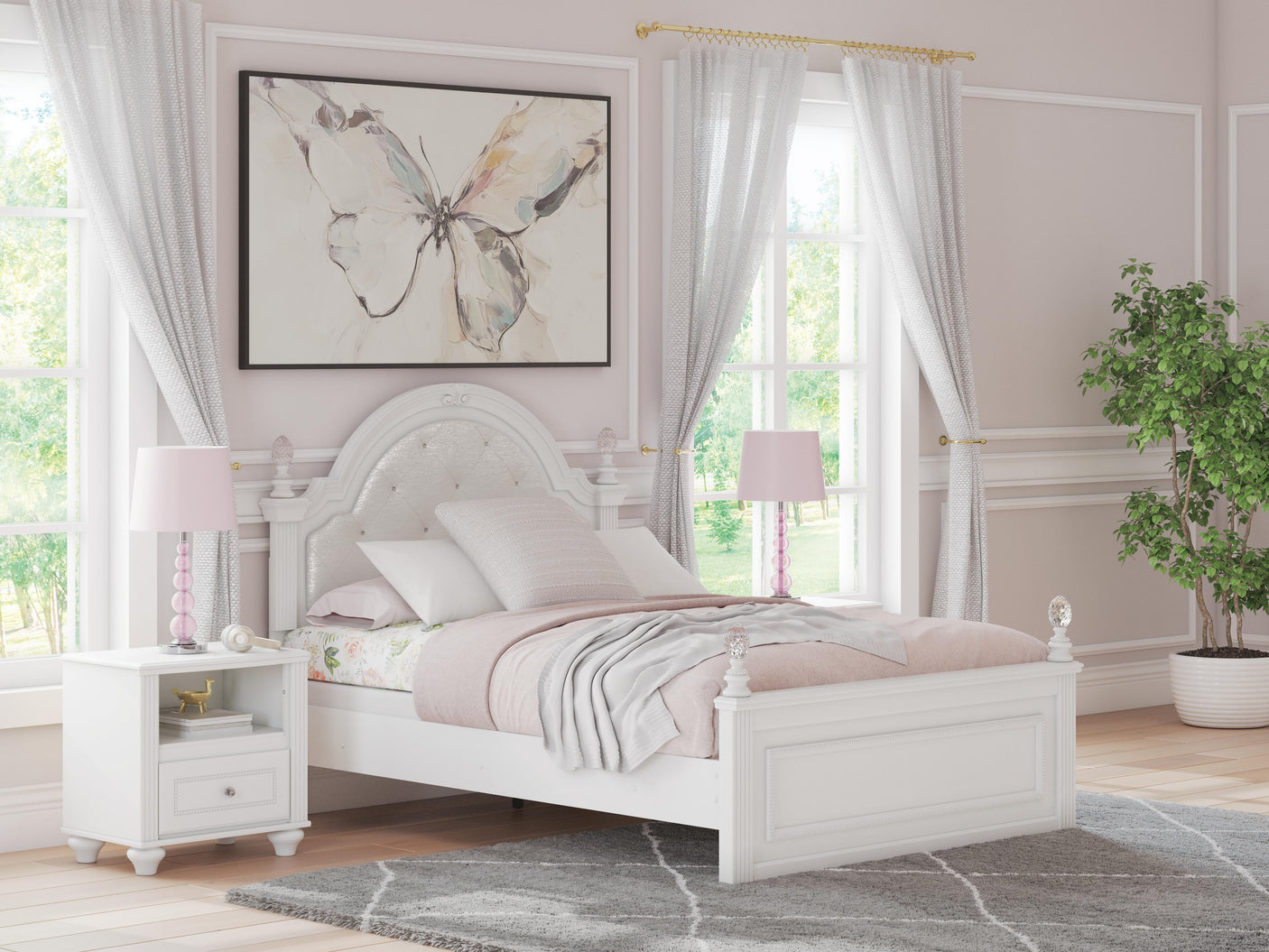 Maylilly Upholstered Panel Bed