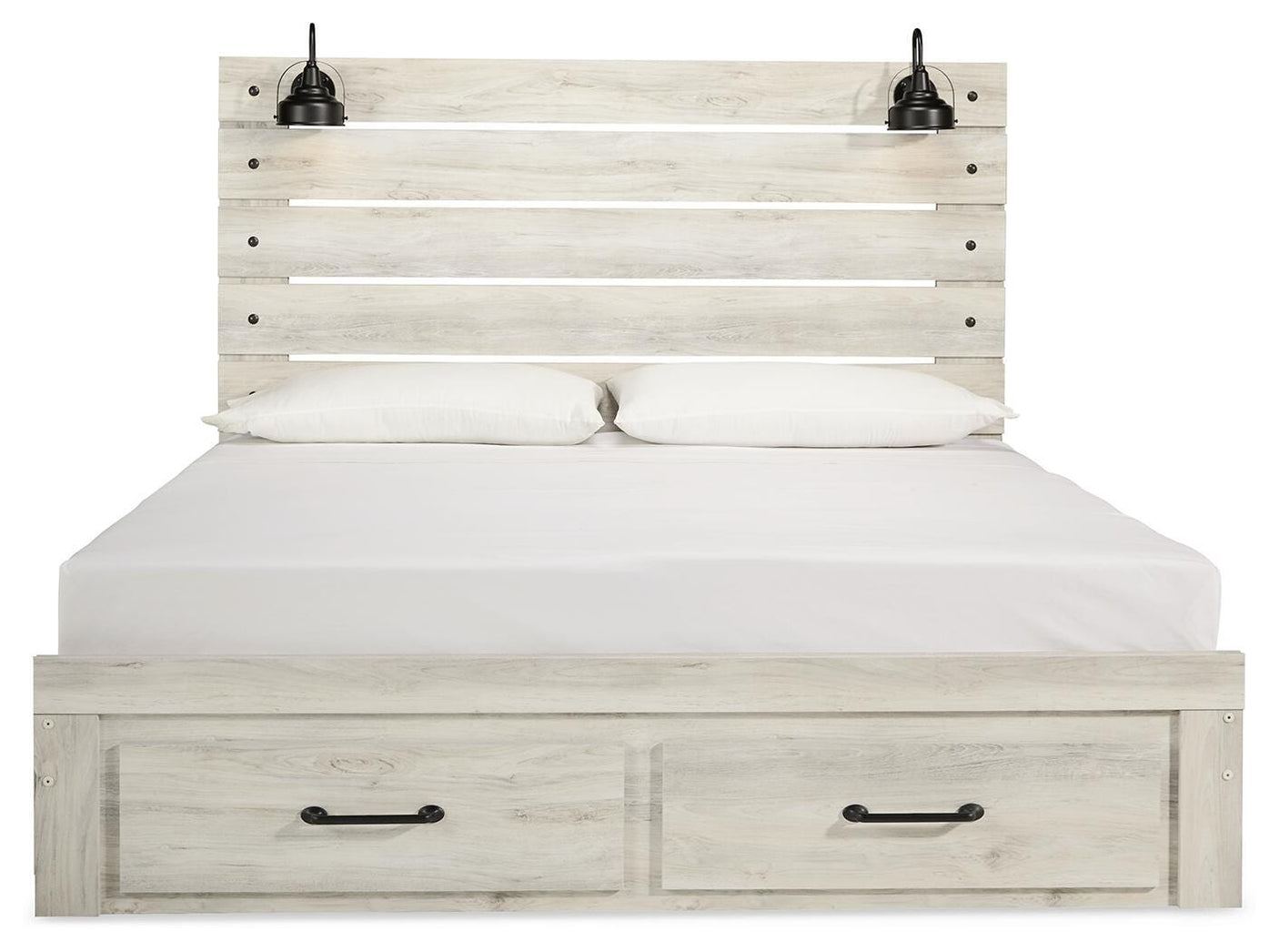 Cambeck Panel Bed with 2 Storage Drawers