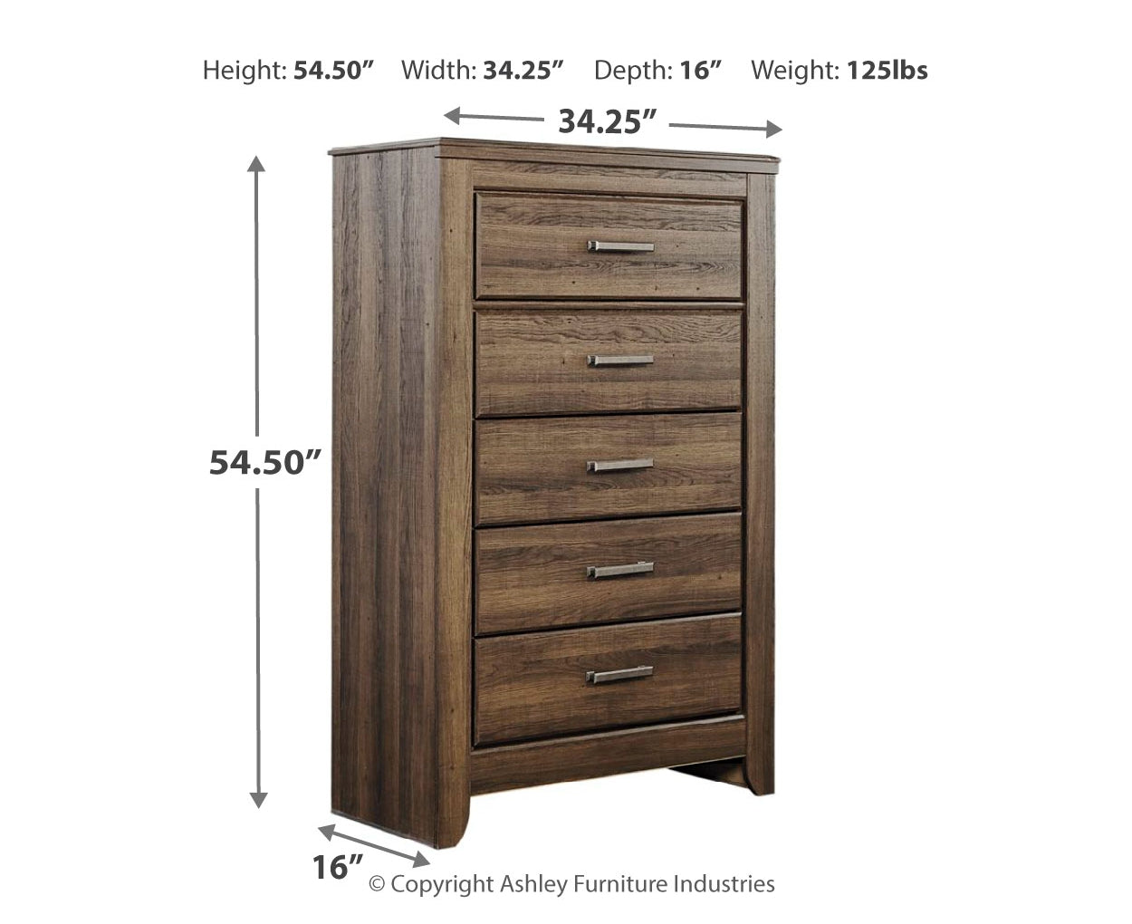 Juararo Five Drawer Chest
