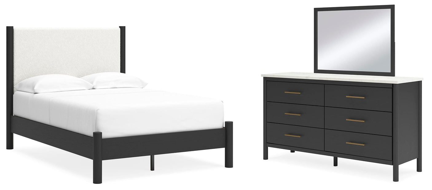 Cadmori Upholstered Panel Bed Bedroom Set