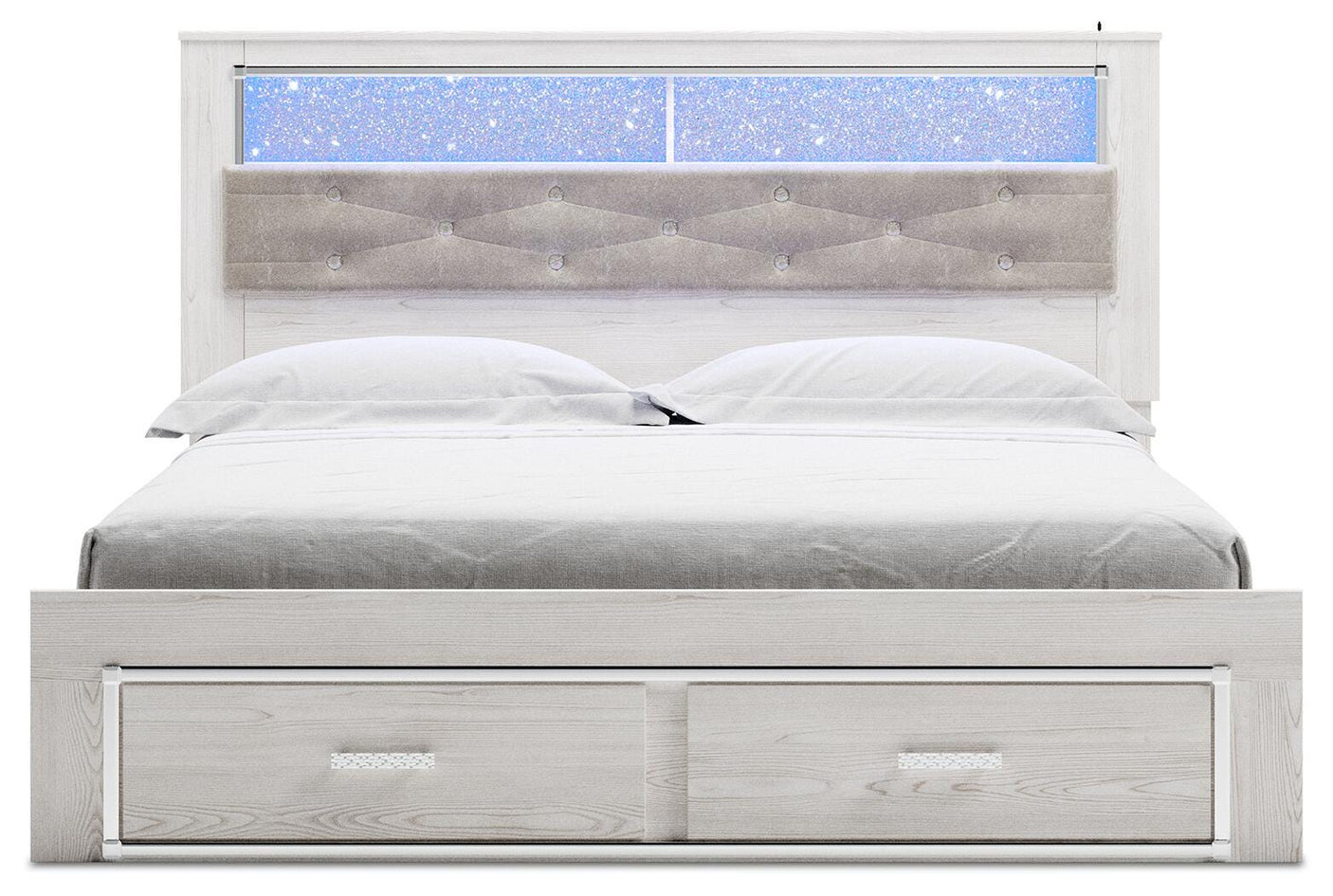 Altyra Upholstered Bookcase Bed with Storage