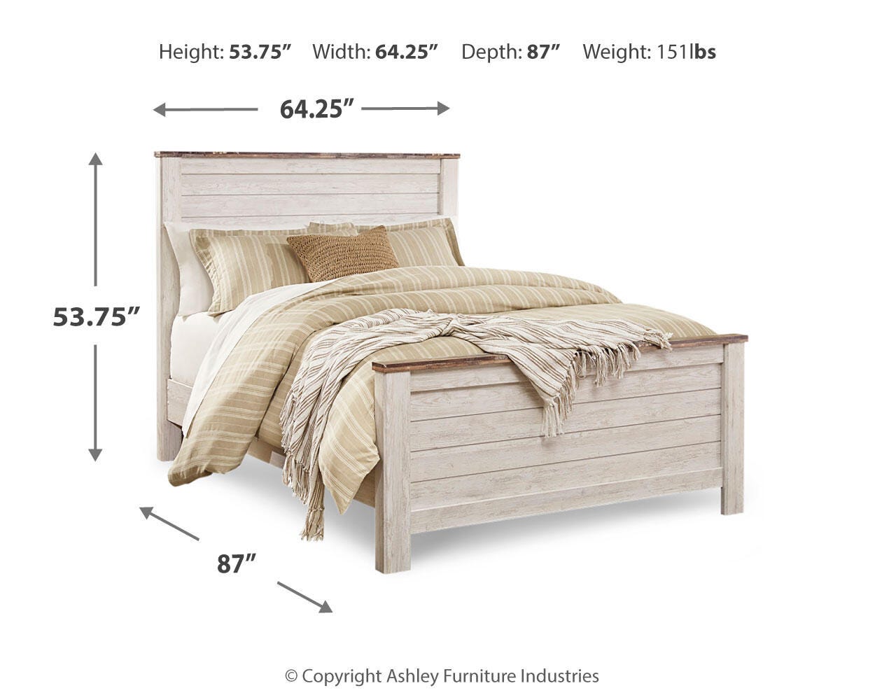 Willowton Panel Bed Bedroom Set