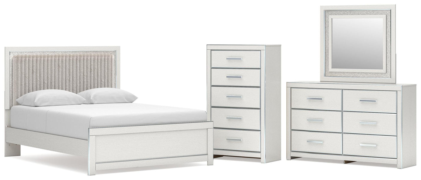 Zuraleus Upholstered Panel Platform Bed Bedroom Set