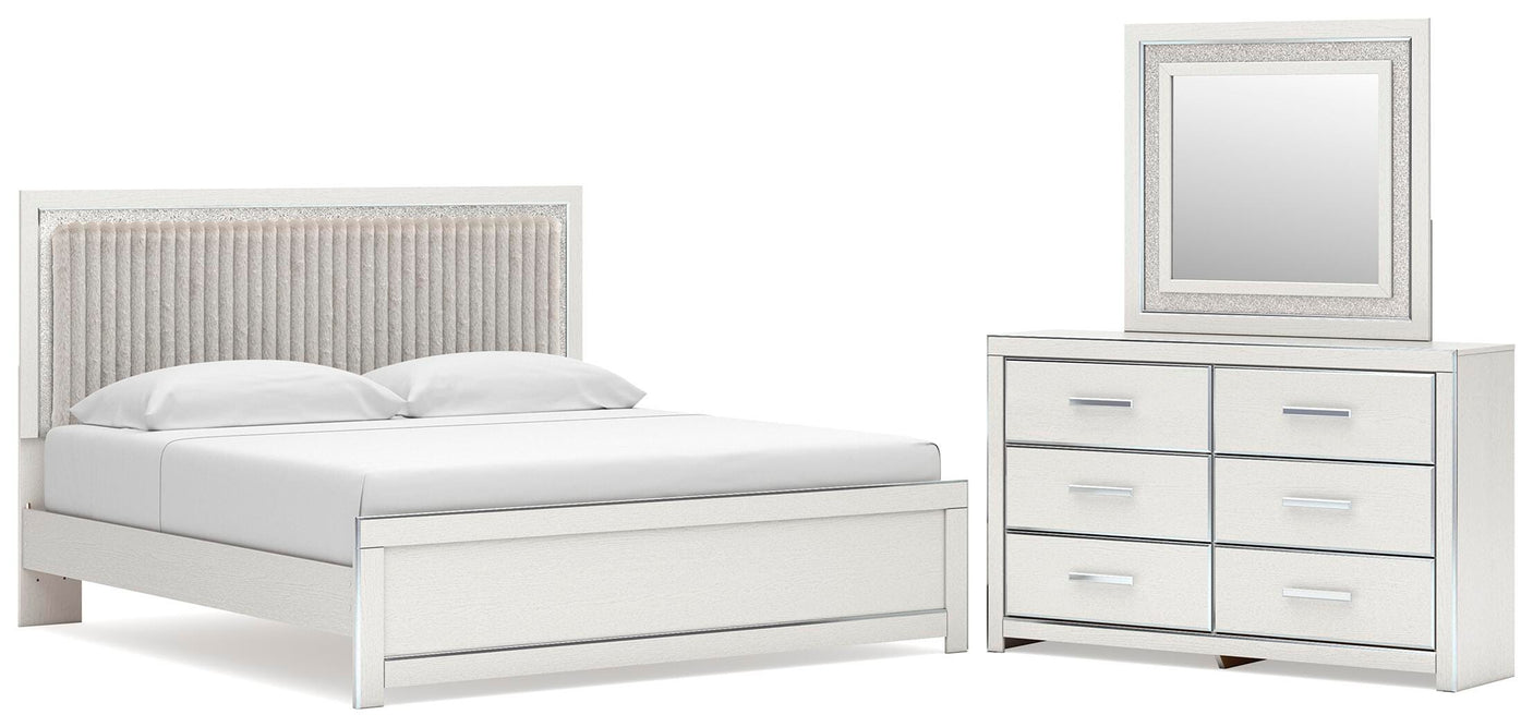 Zuraleus Upholstered Panel Platform Bed Bedroom Set