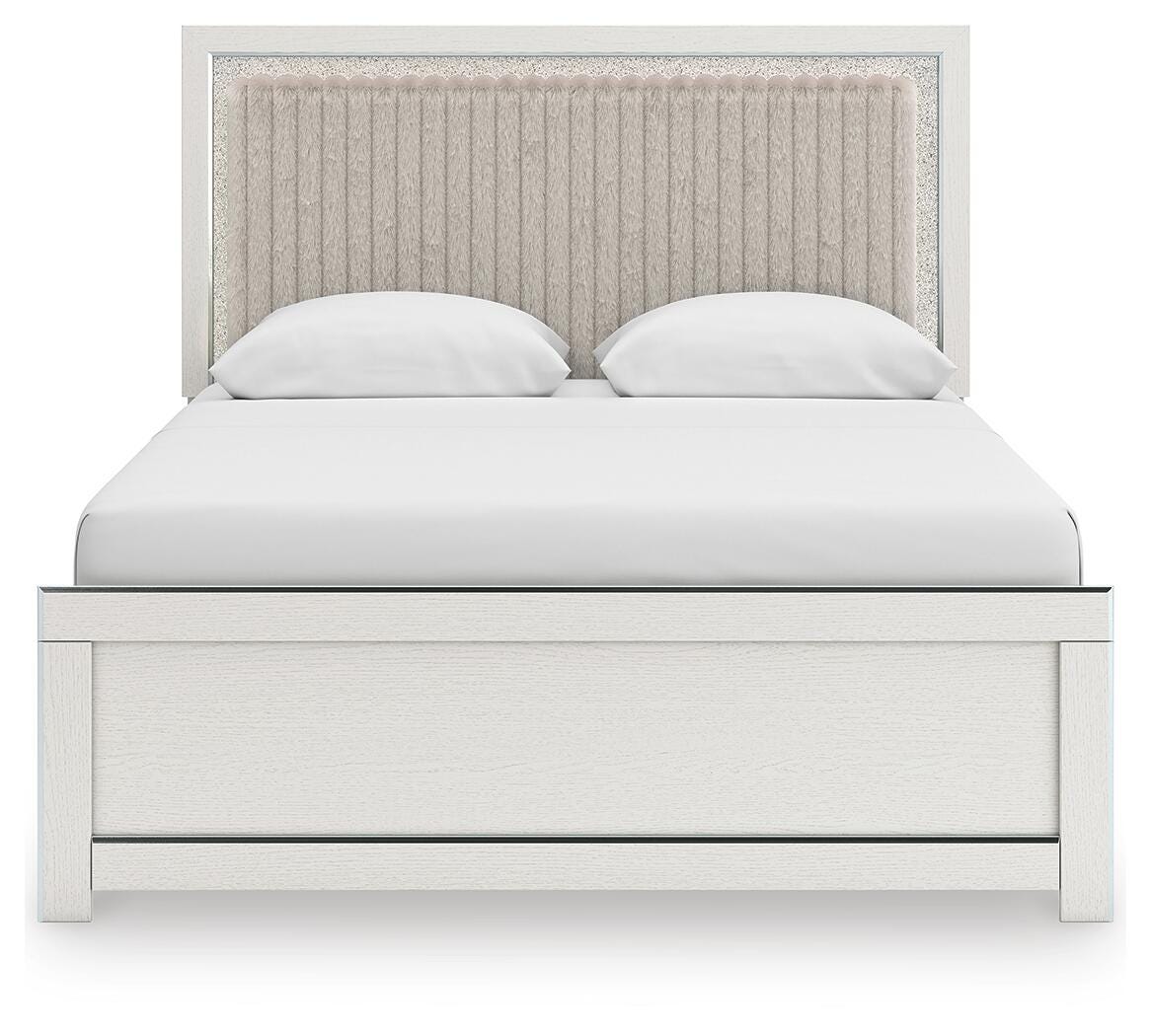 Zuraleus Upholstered Panel Platform Bed Bedroom Set