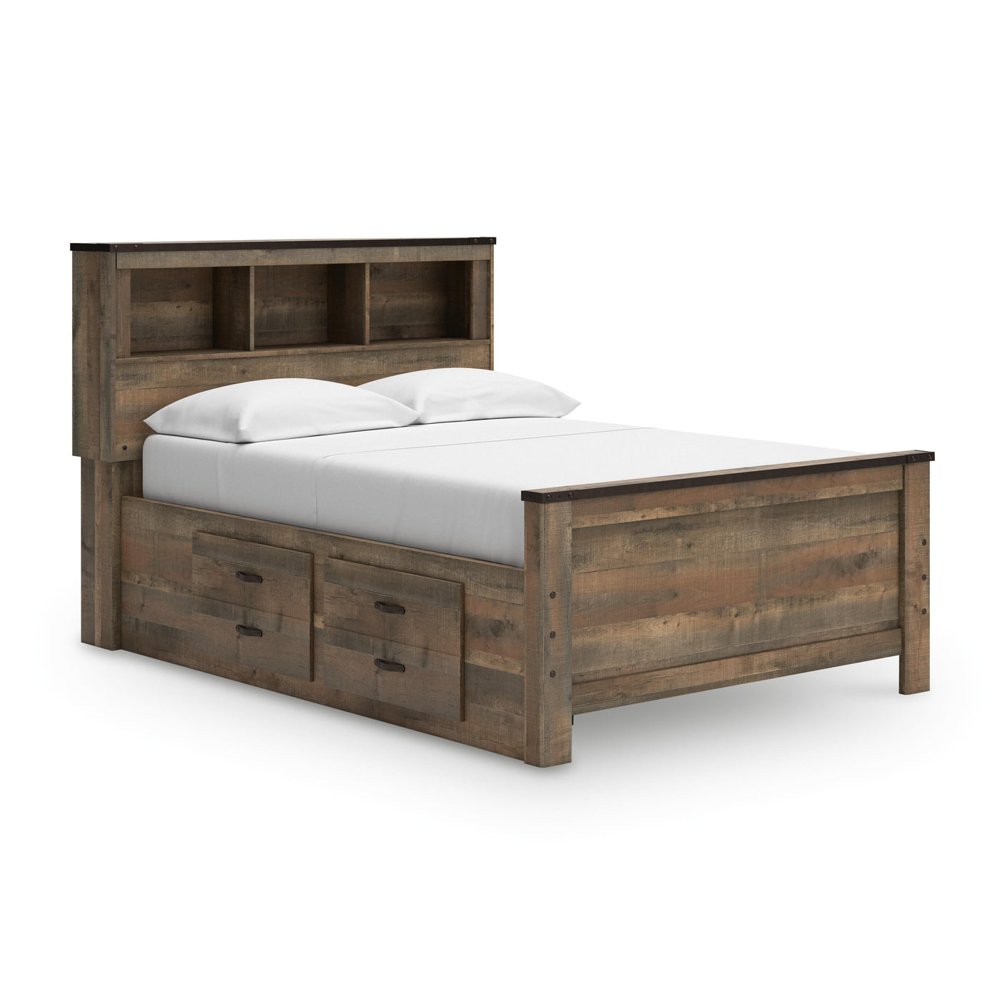 Trinell Bookcase Bed with 2 Storage Drawers