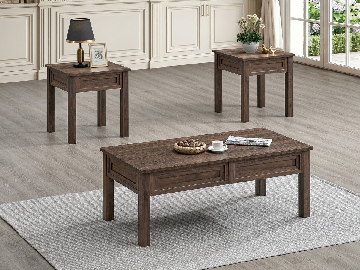 Lorraine 3-Pk Cocktail Set Brown