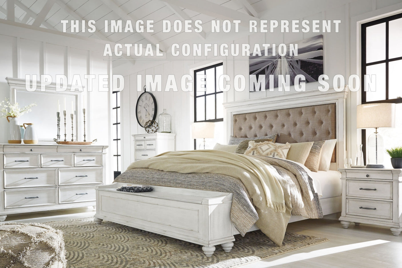 Kanwyn Upholstered Panel Storage Bed Bedroom Set