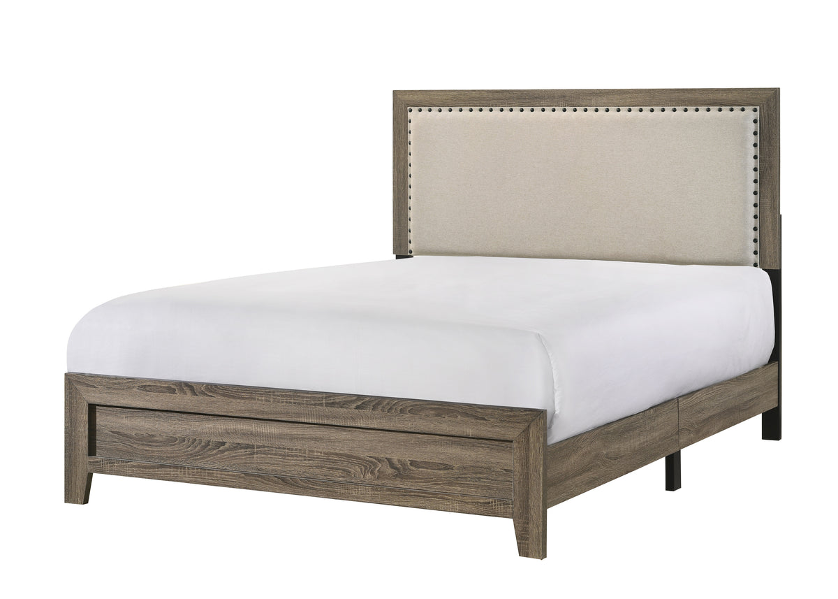 Millie Upholsteredolstery Bed One Box -Grey Bedroom Collection